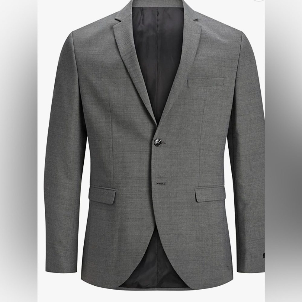 Jake and Jones Premium Solaris Size 46 Super Slim Grey Sports Coat NWT
